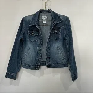 Calvin Klein Jeans Denim Jacket Size Small With Pockets 100% Cotton